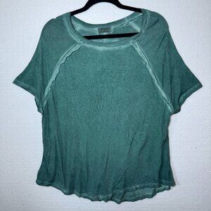Zenana Womens Size Medium Sage Green Oversized Casual Top Lightweight Boho Comfy